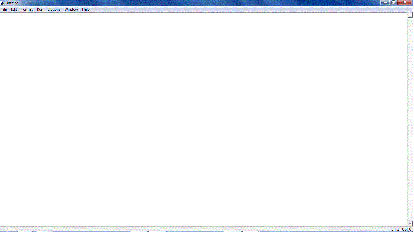 IDLE, the Python Editor